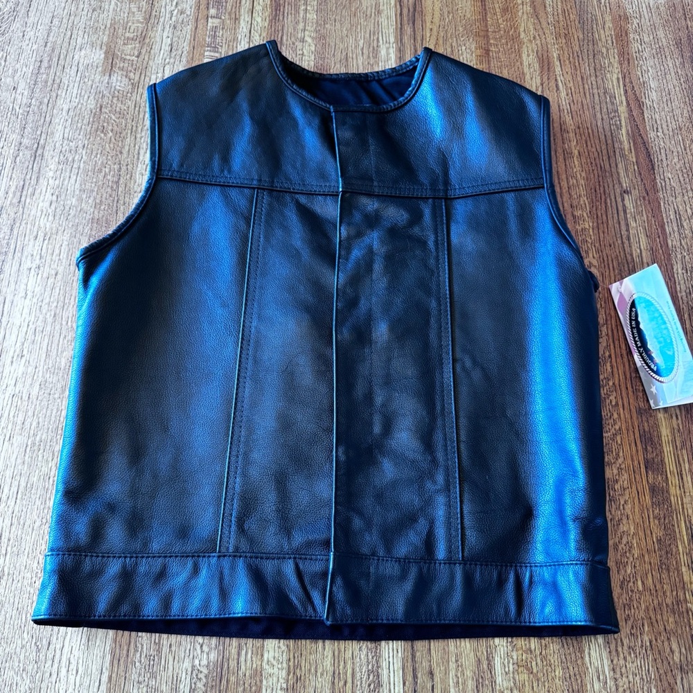 Hillside made in the USA leather motorcycle vest